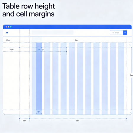 Table row height and cell margins (JSON/TXT Preset)