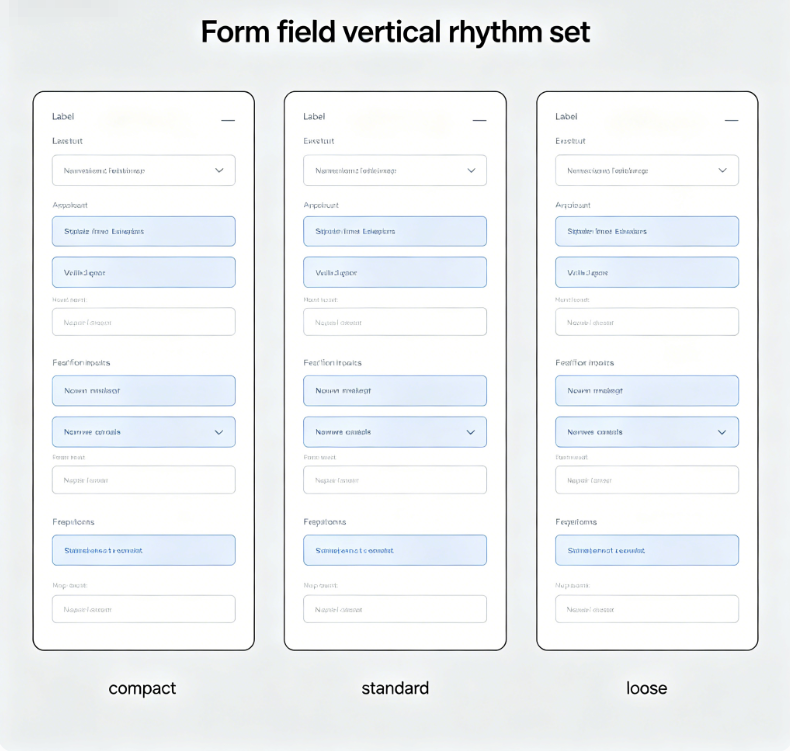 Form field vertical rhythm set (JSON/TXT Preset)
