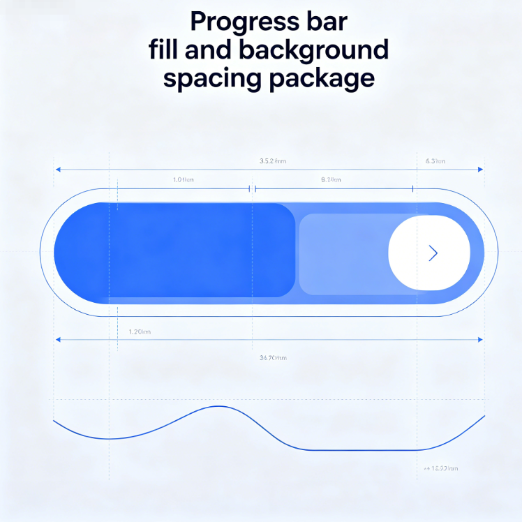 Progress bar fill and background spacing package