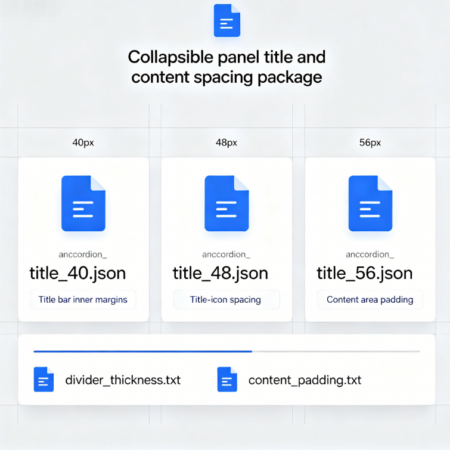 Collapsible panel title and content spacing package