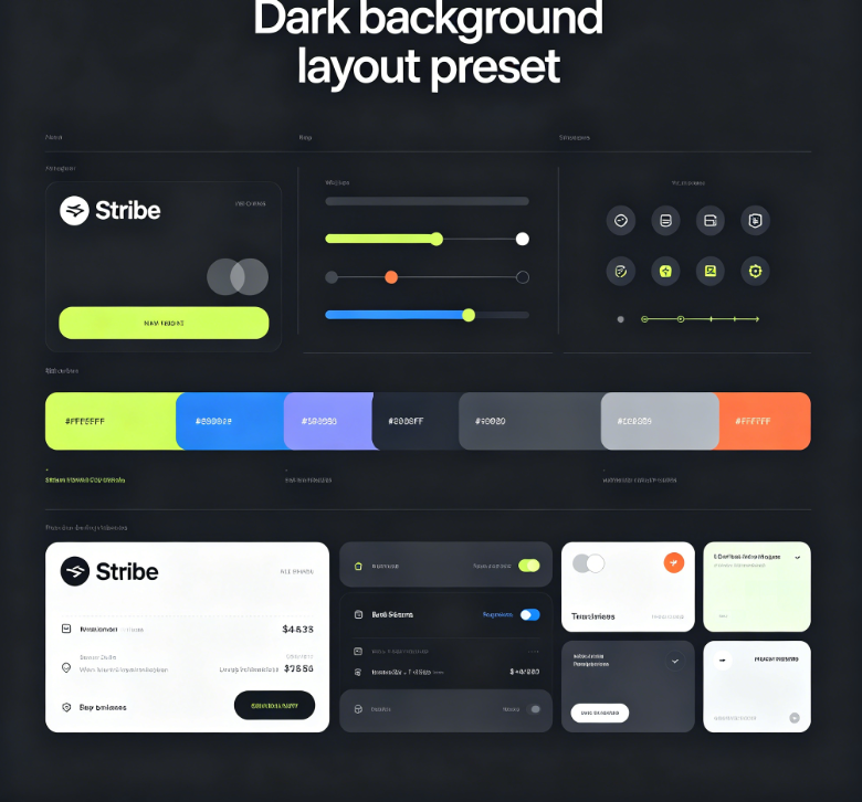 Dark background layout preset (JSON/TXT Preset) - Image 2