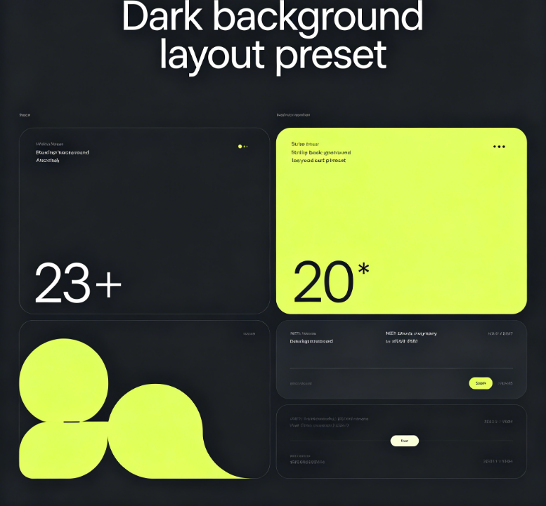 Dark background layout preset (JSON/TXT Preset)