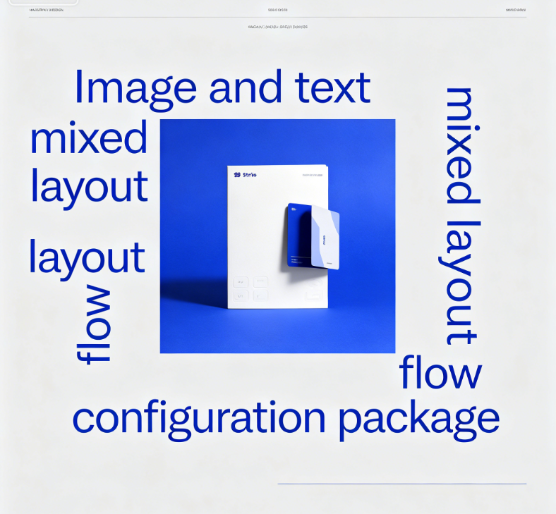 Image and text mixed layout flow configuration package (JSON/TXT Preset)